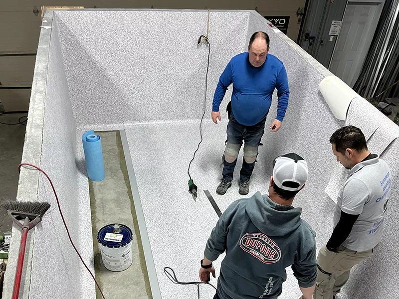 Installation membrane Piscine Bayto